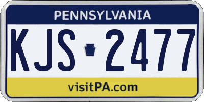 PA license plate KJS2477