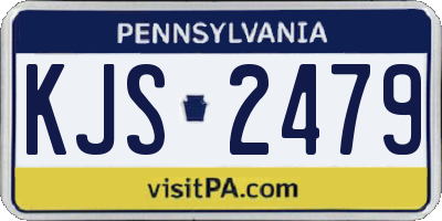 PA license plate KJS2479