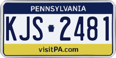 PA license plate KJS2481