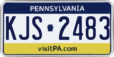 PA license plate KJS2483