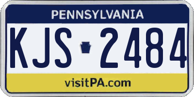 PA license plate KJS2484