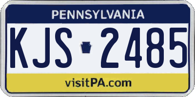 PA license plate KJS2485