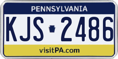 PA license plate KJS2486