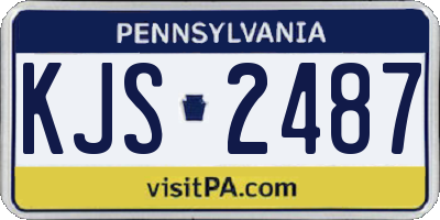 PA license plate KJS2487