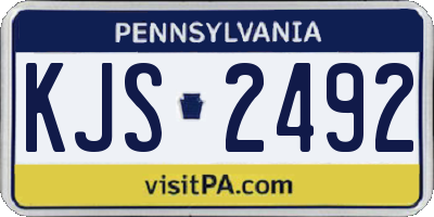 PA license plate KJS2492