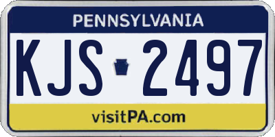 PA license plate KJS2497