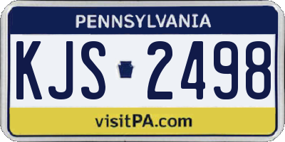 PA license plate KJS2498