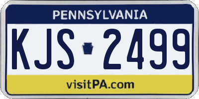 PA license plate KJS2499