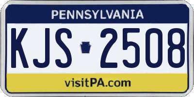 PA license plate KJS2508