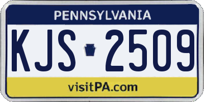PA license plate KJS2509