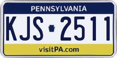 PA license plate KJS2511