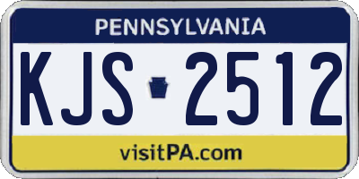 PA license plate KJS2512