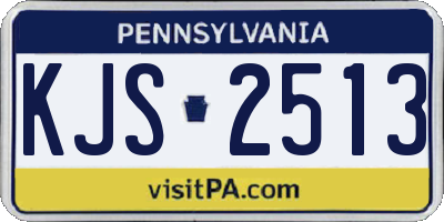 PA license plate KJS2513