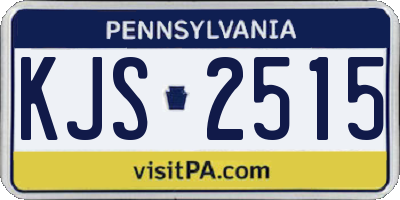 PA license plate KJS2515