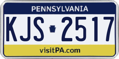PA license plate KJS2517