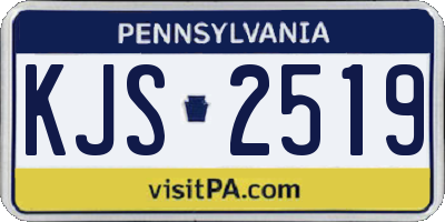 PA license plate KJS2519