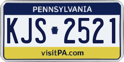 PA license plate KJS2521
