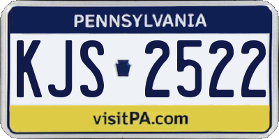 PA license plate KJS2522