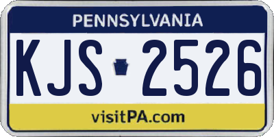 PA license plate KJS2526