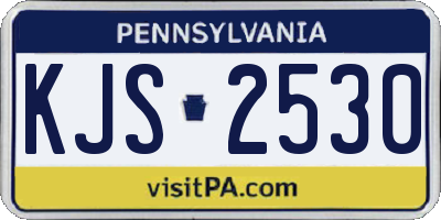 PA license plate KJS2530