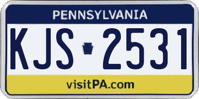 PA license plate KJS2531