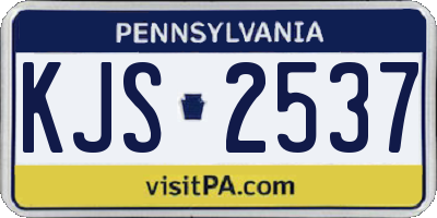 PA license plate KJS2537