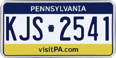PA license plate KJS2541