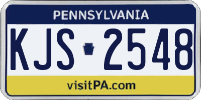 PA license plate KJS2548