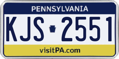 PA license plate KJS2551