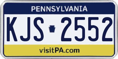 PA license plate KJS2552