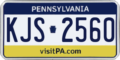 PA license plate KJS2560