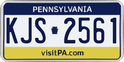 PA license plate KJS2561