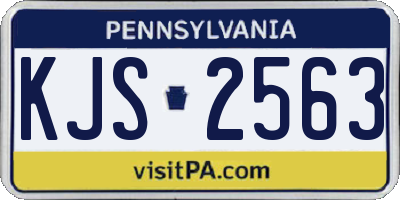 PA license plate KJS2563