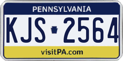 PA license plate KJS2564