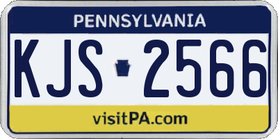 PA license plate KJS2566