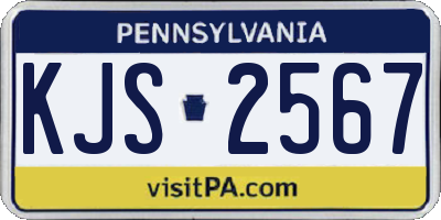 PA license plate KJS2567