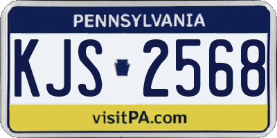 PA license plate KJS2568