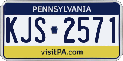 PA license plate KJS2571