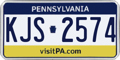 PA license plate KJS2574