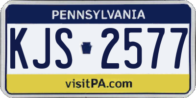 PA license plate KJS2577
