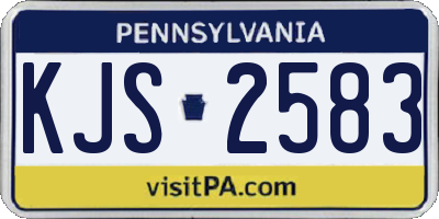 PA license plate KJS2583