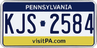 PA license plate KJS2584