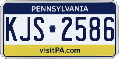 PA license plate KJS2586