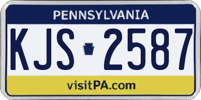 PA license plate KJS2587