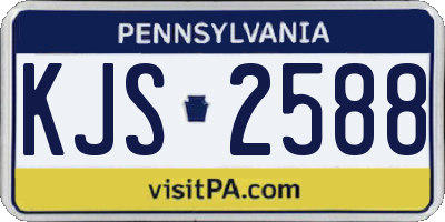 PA license plate KJS2588