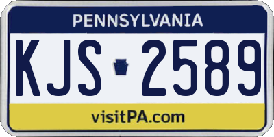 PA license plate KJS2589