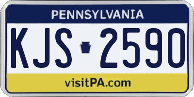 PA license plate KJS2590
