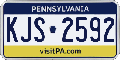 PA license plate KJS2592