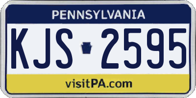 PA license plate KJS2595