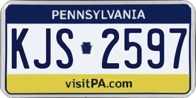 PA license plate KJS2597